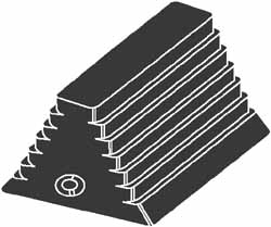 AccuformNMC WCR2 Rubber Wheel Chock 5-5/8" OAL