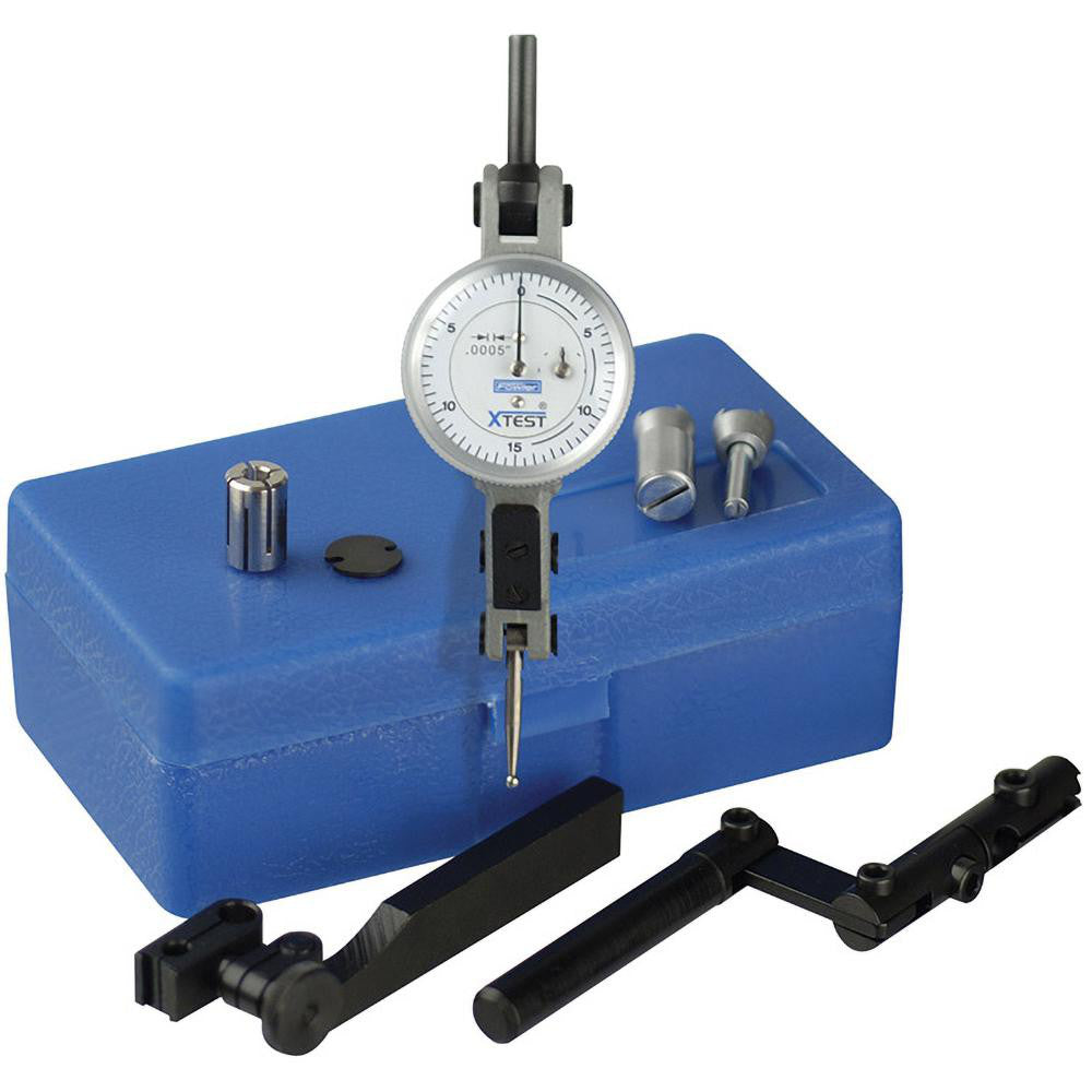 Fowler 52-562-100-0 Test Indicator Kit 12 Pc, 0.0600" Max, 1.5000" Dial Dia, 0-15-0, 0.0004" Accuracy