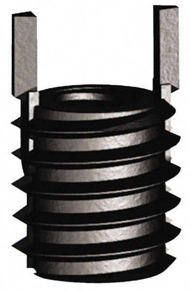 Jergens 215-065922 Thread Locking Insert 1/4-20 Internal Thread, 3/8-16 External Thread, UNC, 0.37" OAL, Thin Wall Keylocking