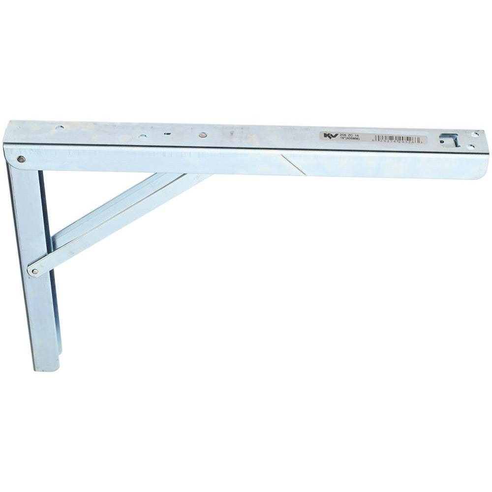 Knape & Vogt 206 ZC 16 750 Lb Capacity, Anachrome Steel Coated, Folding L-Bracket