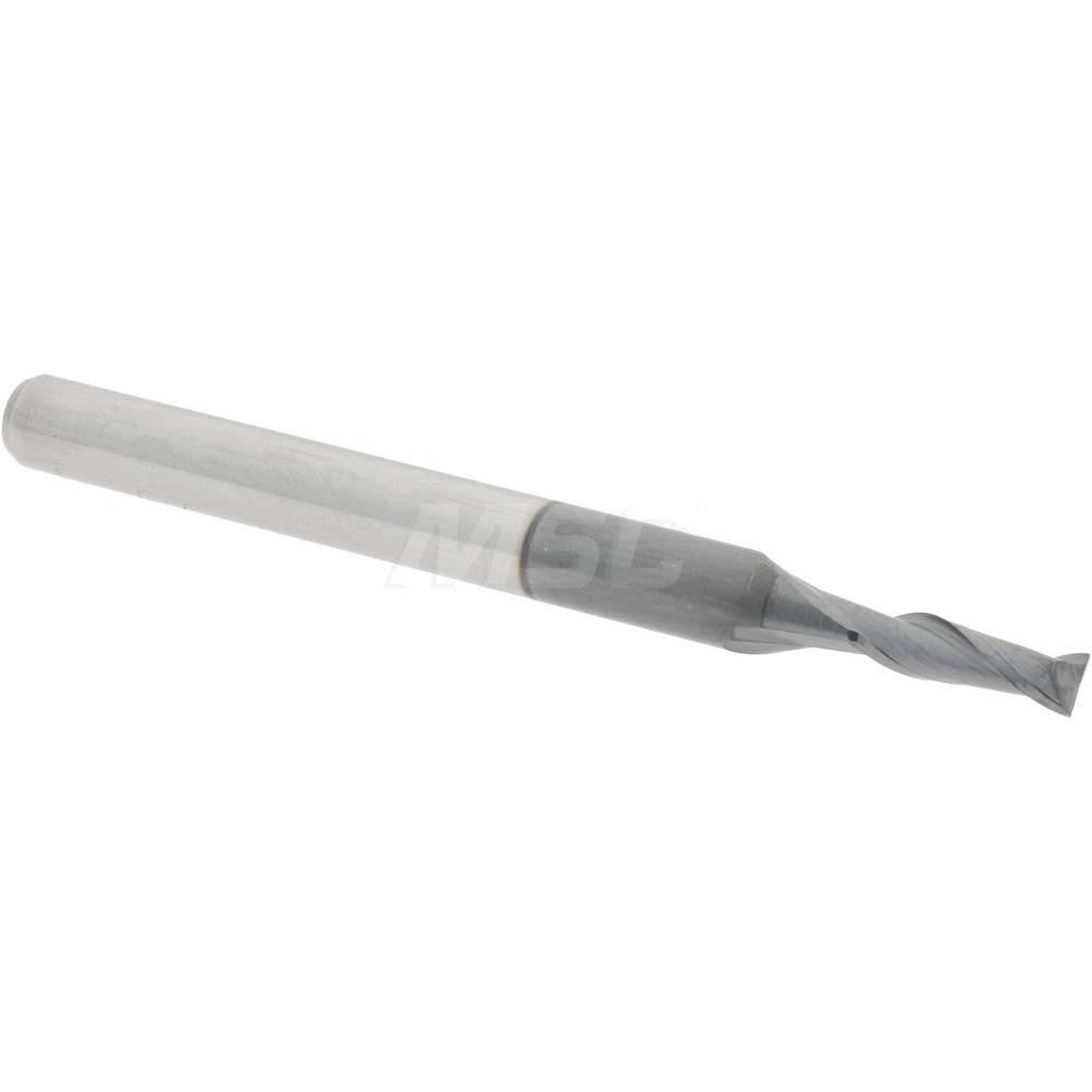 Accupro 81992430 Square End Mill 5/64'' Dia, 1/4'' LOC, 1/8'' Shank Dia, 1-1/2'' OAL, 2 Flutes, Solid Carbide