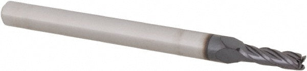 Kyocera SGS Precision Tools 48545 Square End Mill 2.00 mm Dia, 6.30 mm LOC, 4 Flute, Solid Carbide
