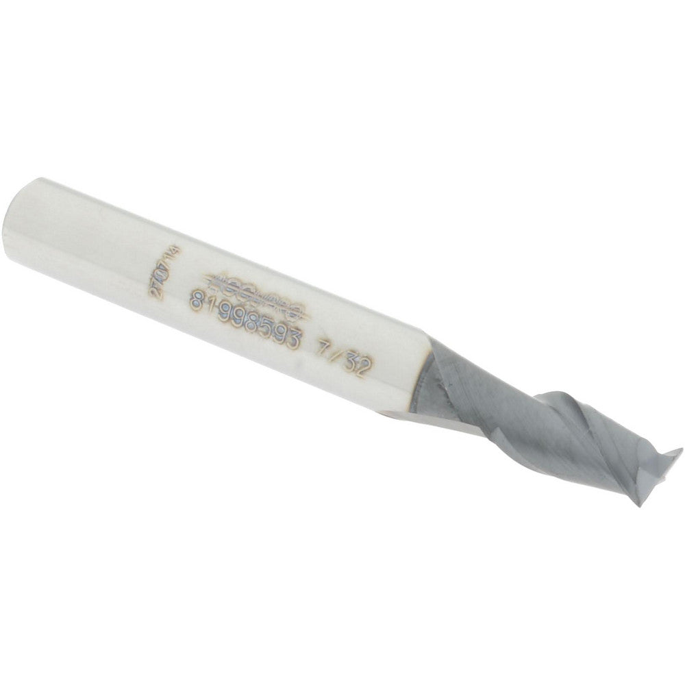 Accupro 81998593 Square End Mill 7/32'' Dia, 3/8'' LOC, 1/4'' Shank Dia, 2'' OAL, 2 Flutes, Solid Carbide