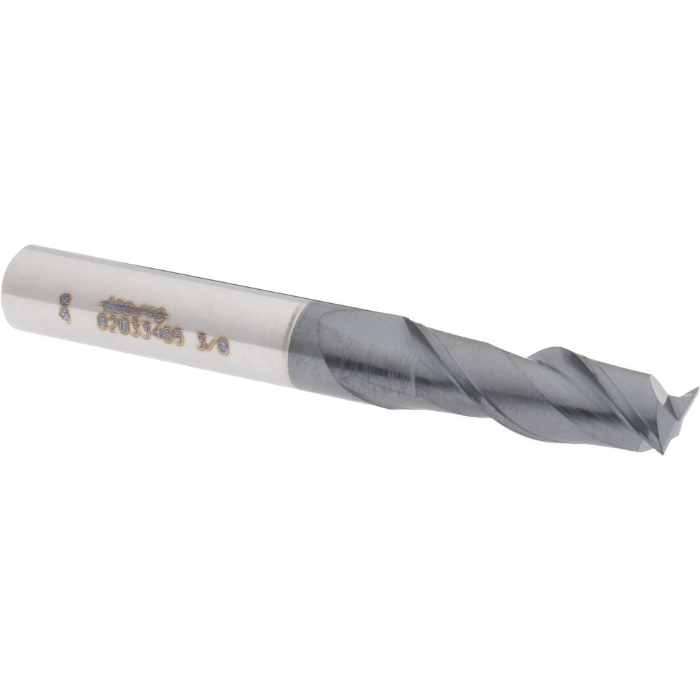 Accupro 82033465 Square End Mill 3/8'' Dia, 1-1/8'' LOC, 3/8'' Shank Dia, 3'' OAL, 2 Flutes, Solid Carbide