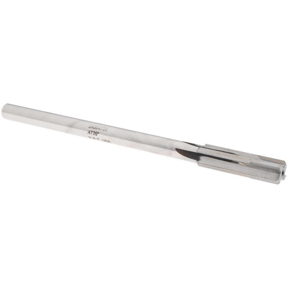 Rock River Tool Inc. 24004720 Chucking Reamer 0.4720" Dia, Straight-Cylindrical Shank, Carbide-Tipped