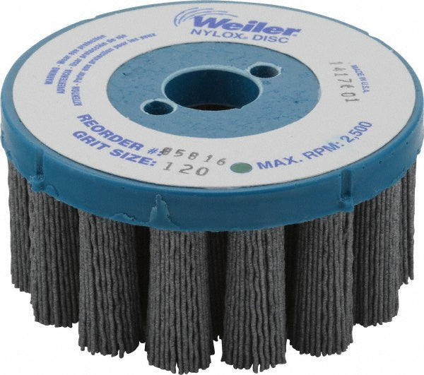 Weiler 85816 4" 120 Grit Silicon Carbide Crimped Disc Brush