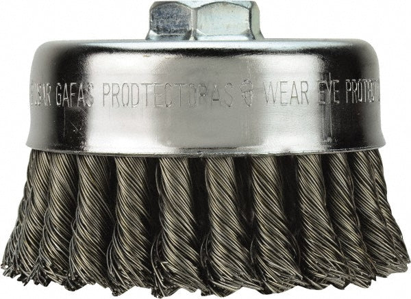 Milwaukee Tool 48-52-5067 Cup Brush 3-1/2" Dia, 0.023" Wire Dia, Steel, Knotted