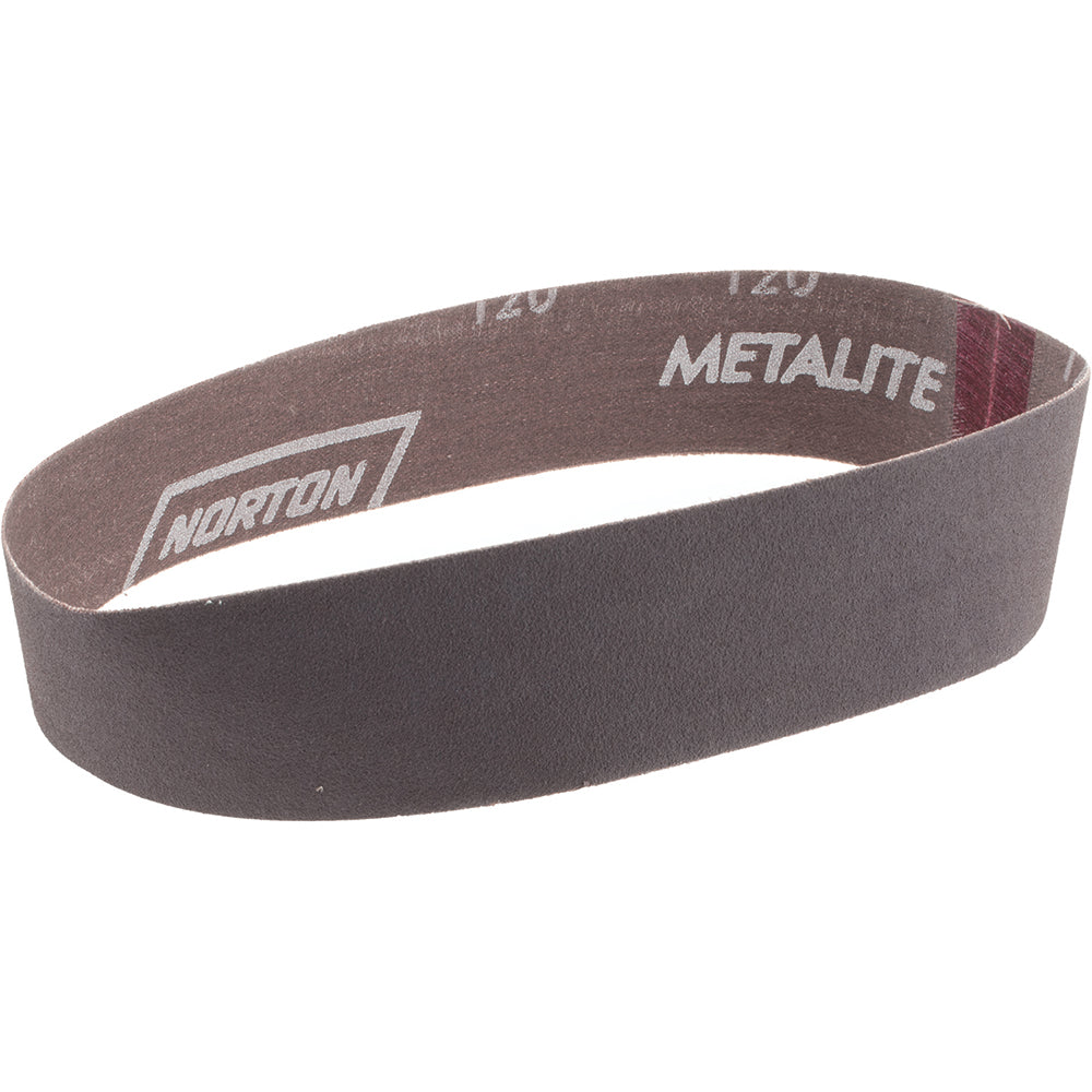 Norton 78072783198 Abrasive Belt 1-1/2" Wide, 18-15/16" Long, 120 Grit, Aluminum Oxide