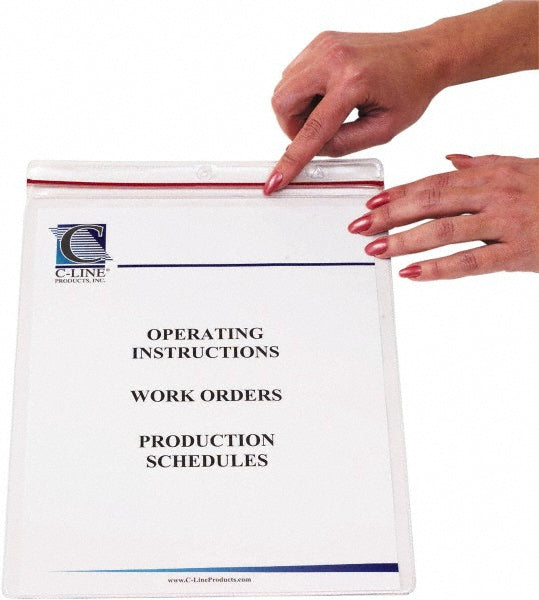 C-LINE 82912 15 Pc Zipper Shop Ticket Holder Clear