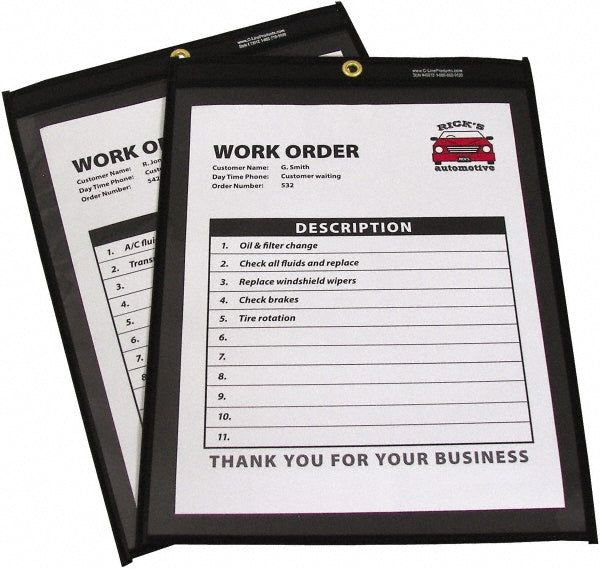 C-LINE 45911 25 Pc Stitched Shop Ticket Holder Clear