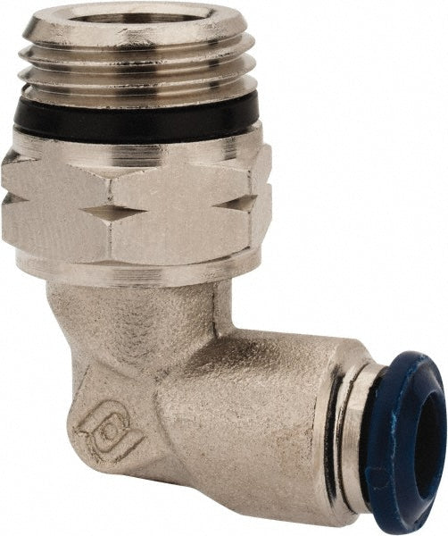 Aignep USA 87110-04-06 Push-to-Connect Tube x Universal Thread Fitting Swivel Elbow, Universal, 1/4" OD
