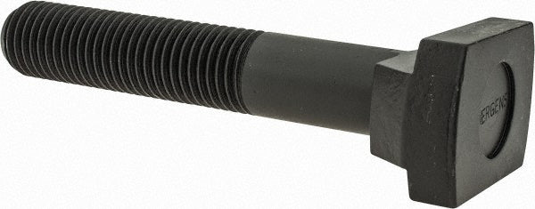 Jergens 44705 Steel T-Slot Bolt 1-8, 2-1/2" Thread Length, 1" Slot Width, Black Finish