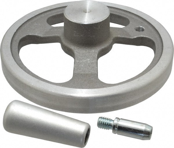 Jergens 22301 Spoked Offset Handwheel Aluminum, Plain Finish