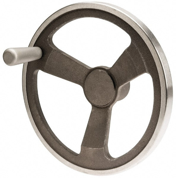 Jergens 22304 Spoked Offset Handwheel Aluminum, Plain Finish
