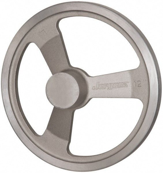 Jergens 22104 Spoked Offset Handwheel Aluminum, Plain Finish