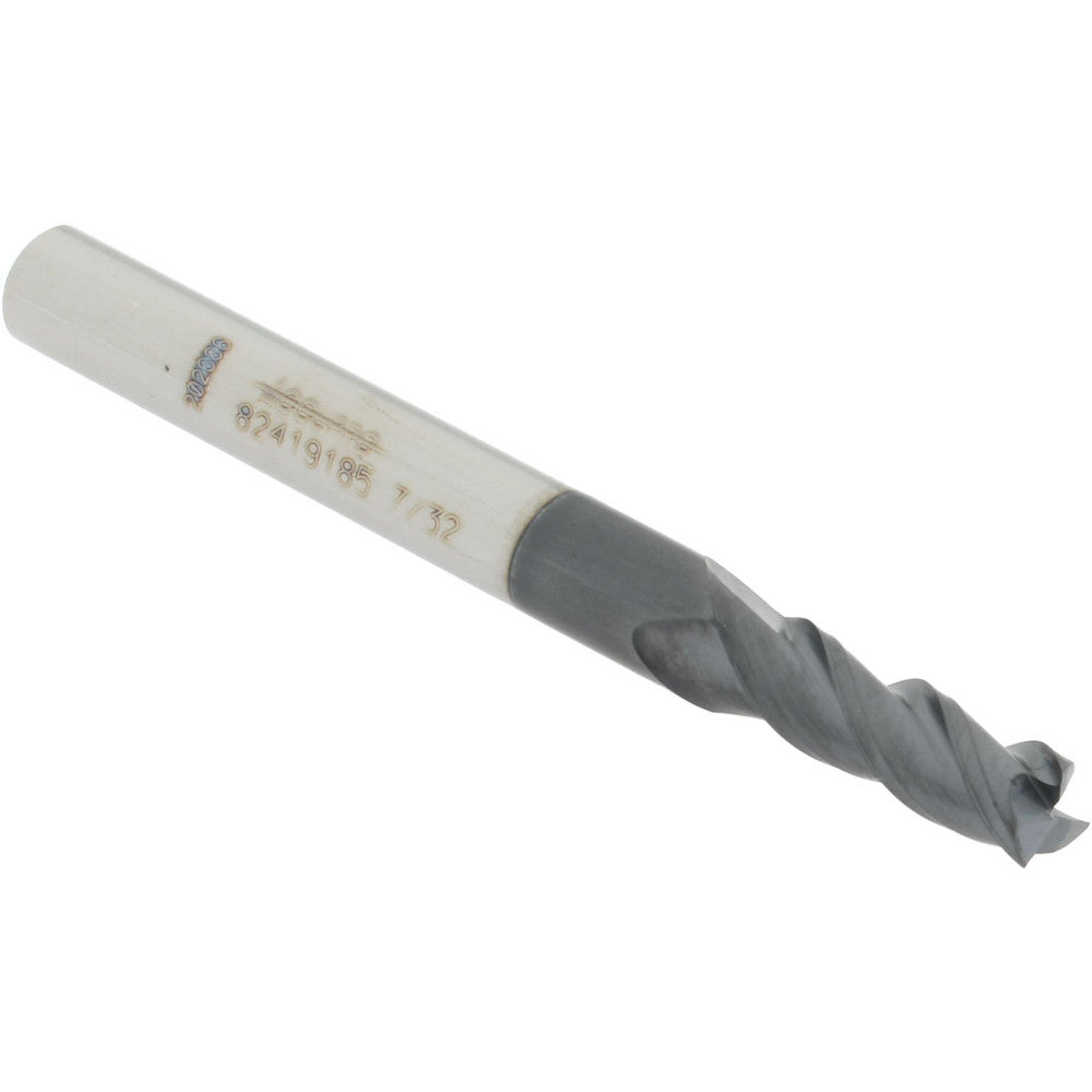 Accupro 82419185 Square End Mill 7/32'' Dia, 5/8'' LOC, 1/4'' Shank Dia, 2-1/2'' OAL, 3 Flutes, Solid Carbide