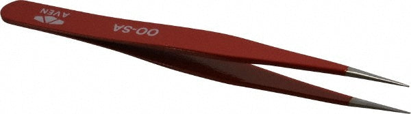 Aven 18032EZF Color-Coded Precision Tweezer OO-SA, Stainless Steel, 4-3/4" OAL