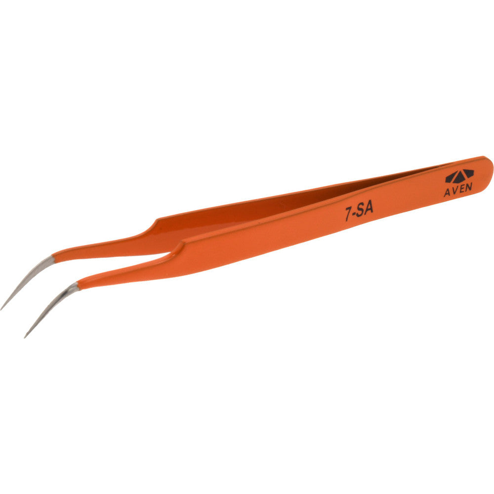 Aven 18072EZF Color-Coded Precision Tweezer 7-SA, Stainless Steel, 4-1/2" OAL