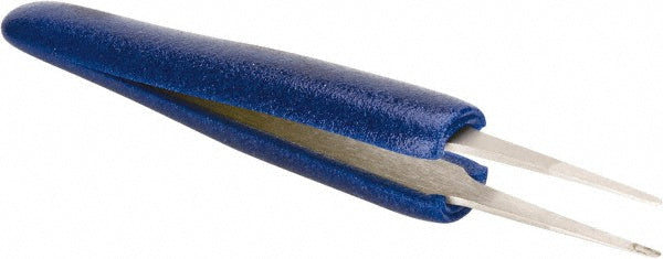 Aven 18049ER Ergonomic Cushion Grip Tweezer 2A-SA, Anti-Magnetic Stainless Steel, Straight Tip, 4-3/4" OAL