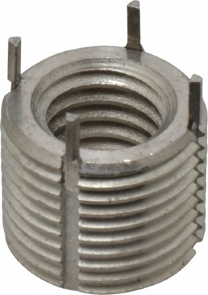 Jergens 215-066306 Thread Locking Insert 1/2-13 Internal Thread, 3/4-16 External Thread, UNC, 5/8" OAL, Heavy-Duty Keylocking