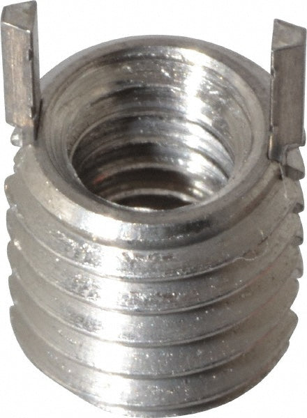 Jergens 215-066322 Thread Locking Insert 1/4-20 Internal Thread, 3/8-16 External Thread, UNC, 0.37" OAL, Thin Wall Keylocking