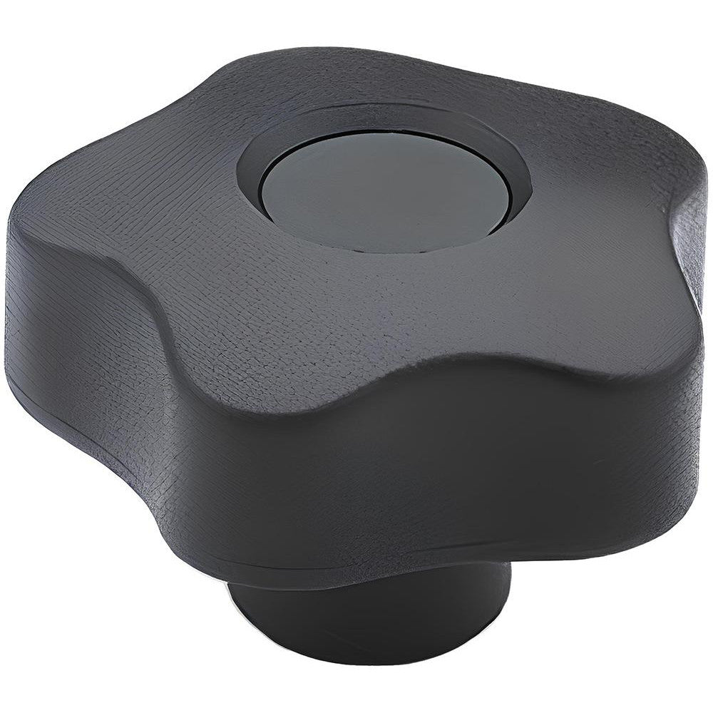 Elesa 969951 Lobed Knob 1.97" Head Dia, 5 Points, Thermoplastic Elastomer, Black