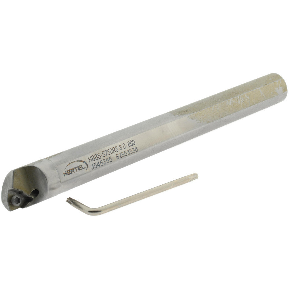 Hertel H08614968 Indexable Boring Bar HBBS-S750R3-8.0-.800, 0.8000" Min Bore, Right Hand, Steel