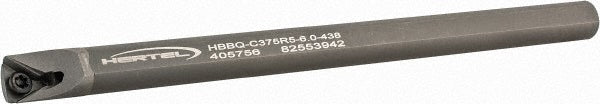 Hertel H59870113 Indexable Boring Bar HBBQ-C375R5-6.0-438, 0.4380" Min Bore, Right Hand, Solid Carbide