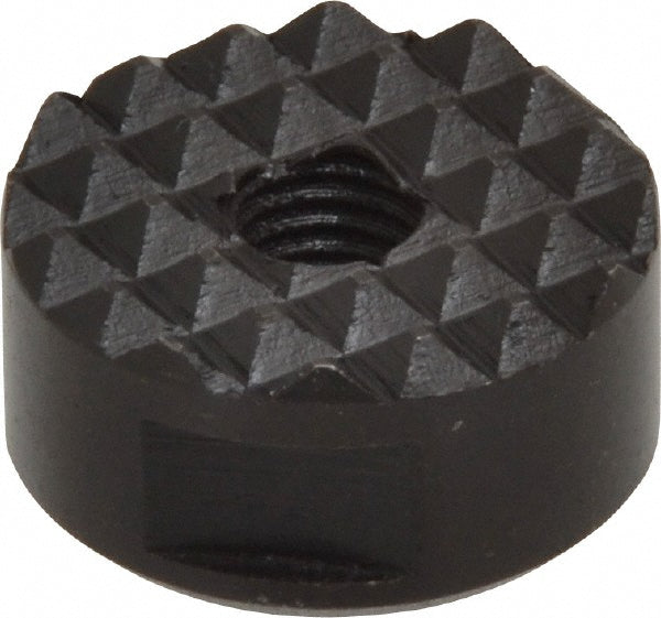 Fairlane HS-75 1/4-28 Thread, 3/4" Diam, 3/8" High, Threaded, Fine Tooth Grade Diamond Serration Tooth Pattern, High Speed Steel, Round Positioning Gripper