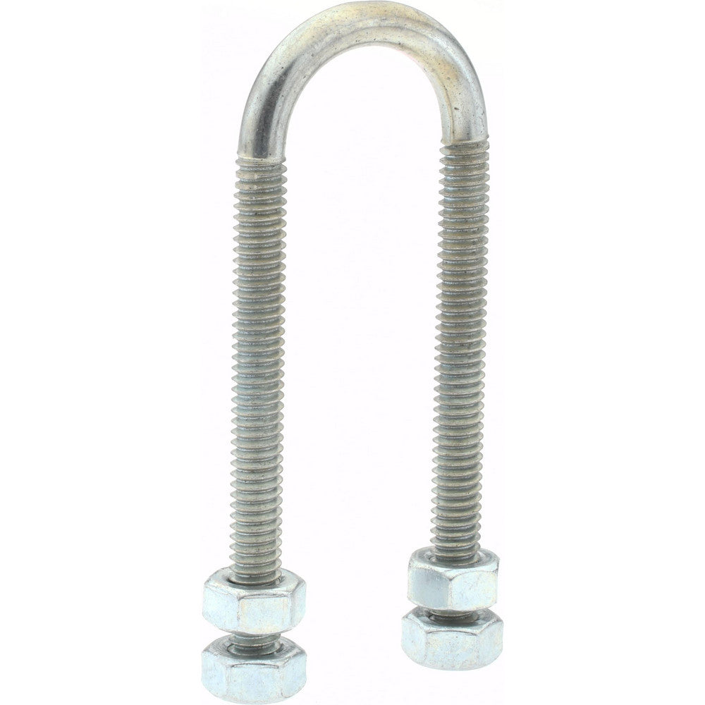 Gibraltar GIB51460 Round U-Bolt Without Mount Plate, 1/4-20 UNC, 2-1/2" Thread Length, for 1/2" Pipe, Steel