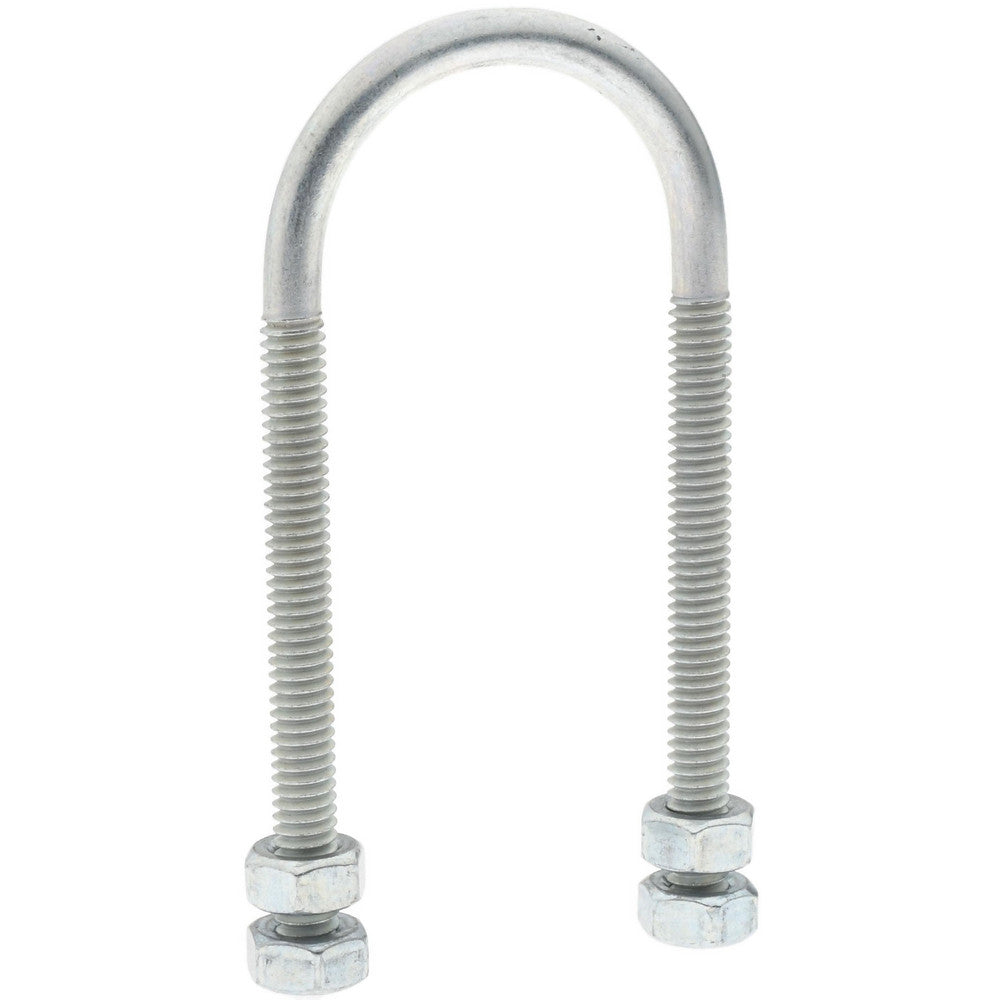 Gibraltar GIB51470 Round U-Bolt Without Mount Plate, 1/4-20 UNC, 2-1/2" Thread Length, for 1" Pipe, Steel