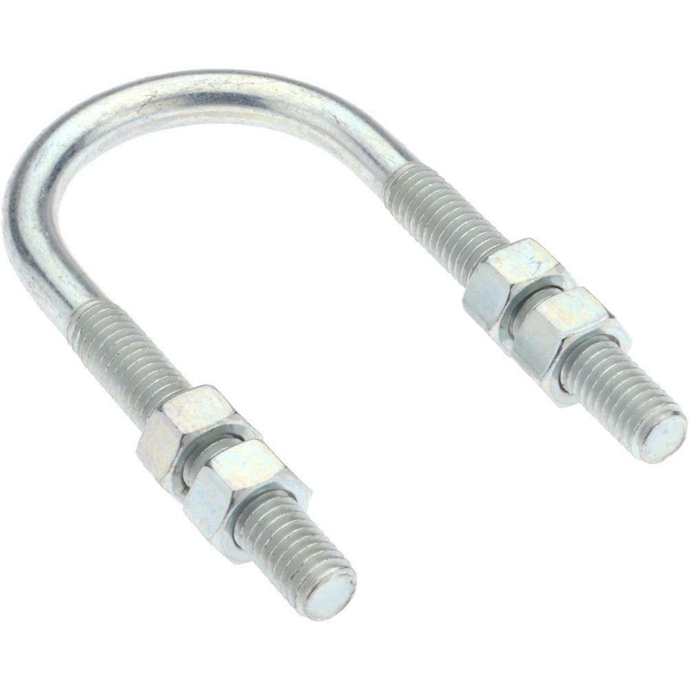Gibraltar GIB51520 Round U-Bolt Without Mount Plate, 3/8-16 UNC, 2-3/8" Thread Length, for 1-1/4" Pipe, Steel