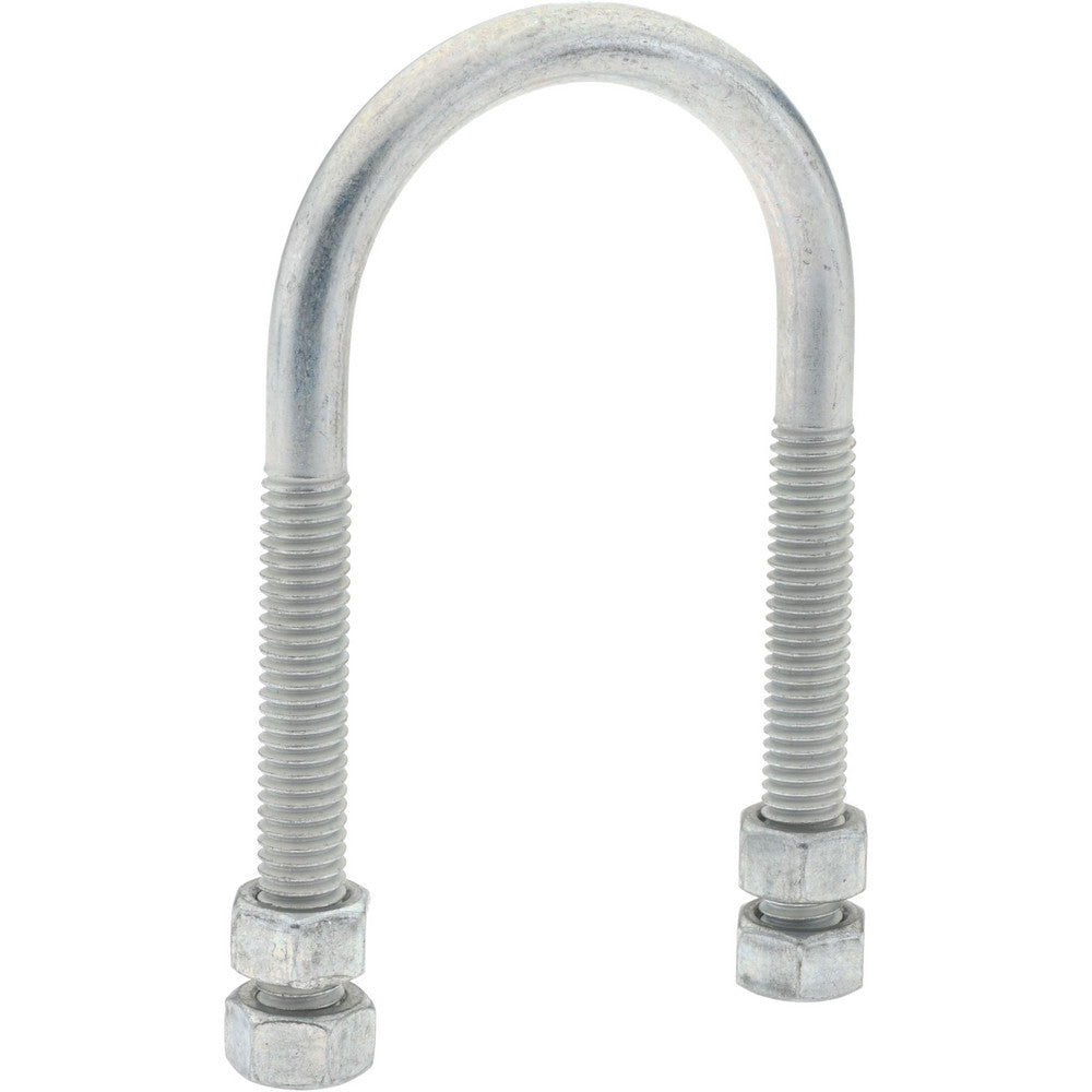 Gibraltar GIB51525 Round U-Bolt Without Mount Plate, 3/8-16 UNC, 2-1/2" Thread Length, for 1-1/2" Pipe, Steel