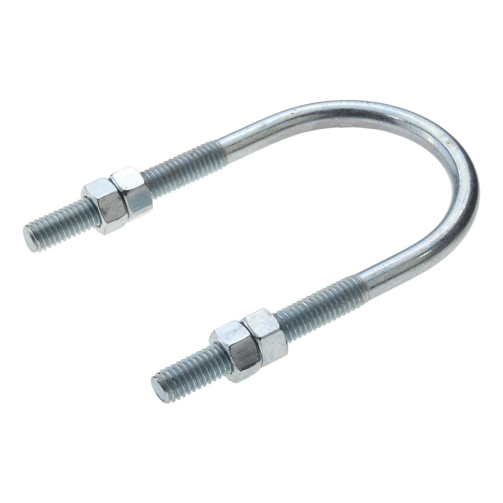 Gibraltar GIB51530 Round U-Bolt Without Mount Plate, 3/8-16 UNC, 2-1/2" Thread Length, for 2" Pipe, Steel