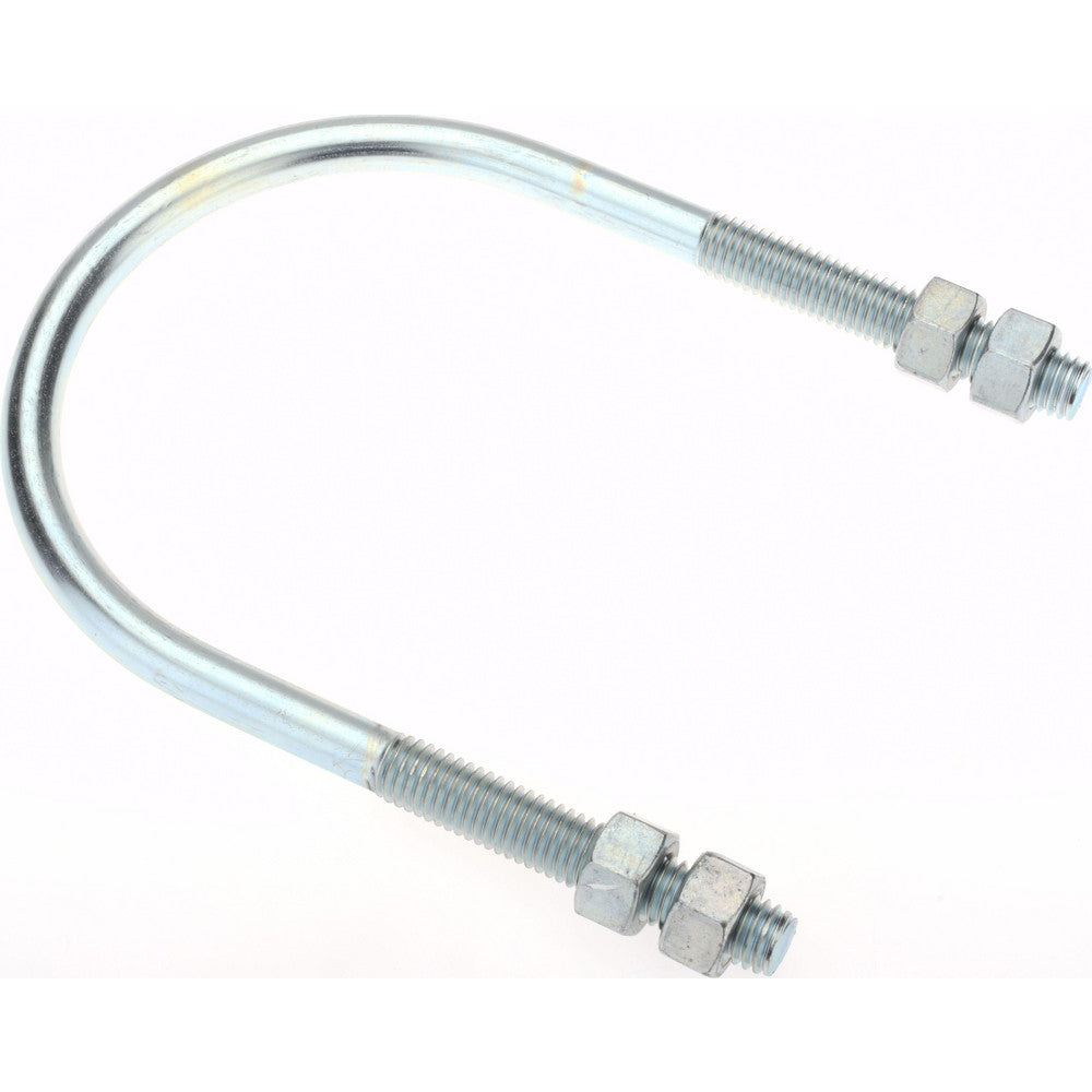 Gibraltar GIB51550 Round U-Bolt Without Mount Plate, 1/2-13 UNC, 3" Thread Length, for 4" Pipe, Steel