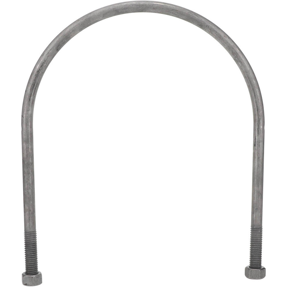 Gibraltar GIB53122 Round U-Bolt Without Mount Plate, 1/2-13 UNC, 2" Thread Length, for 8" Pipe, Steel
