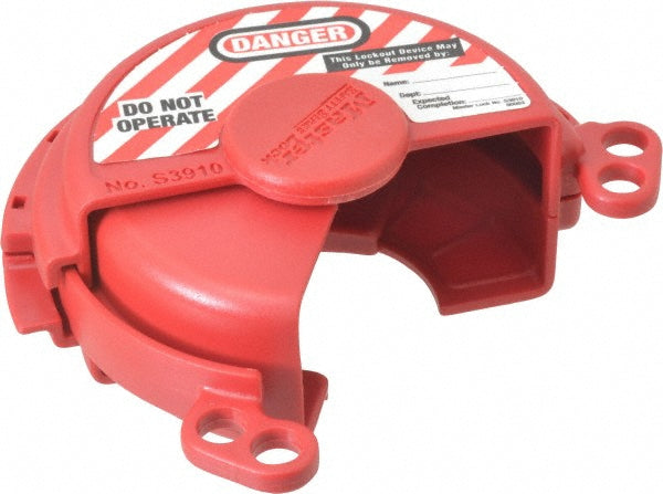 Master Lock S3910 Gate Valve Lockout 3" Valve Handle Width, 3/8" Max Shackle Dia