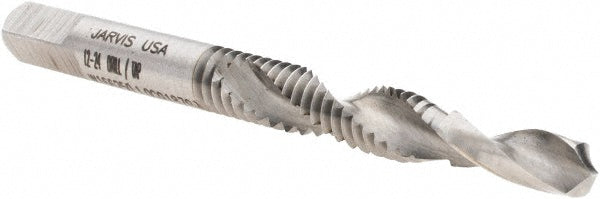 JARVIS CUTTING TOOLS G918799-S Combination Drill Tap #12-24, H3, 2B, 2 Flutes, High Speed Steel