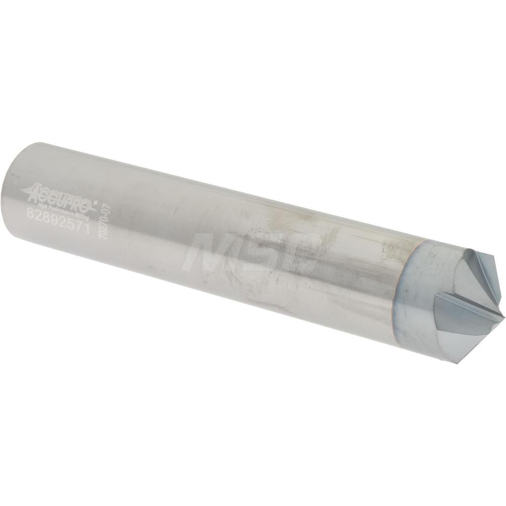 Accupro 2500262 Chamfer Mill 3/4" Dia, 4 Flutes, Solid Carbide