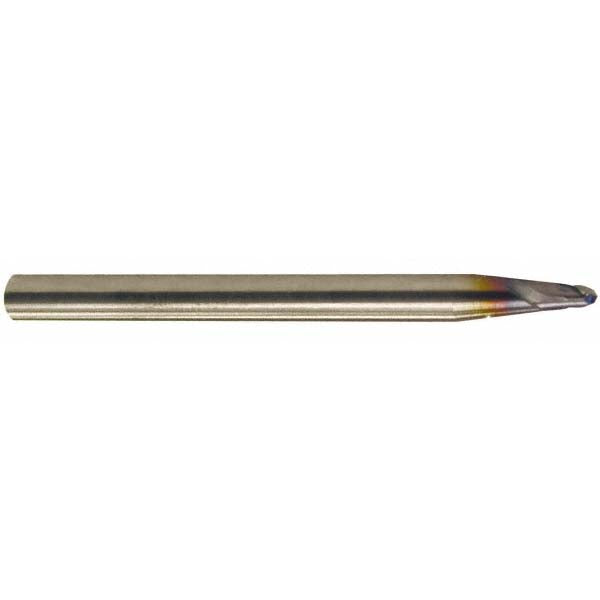 Accupro 82976382 Tapered End Mill 3 deg Angle per Side, 1/4" Small Dia, 1/4" LOC, 2 Flute, Solid Carbide, Ball End