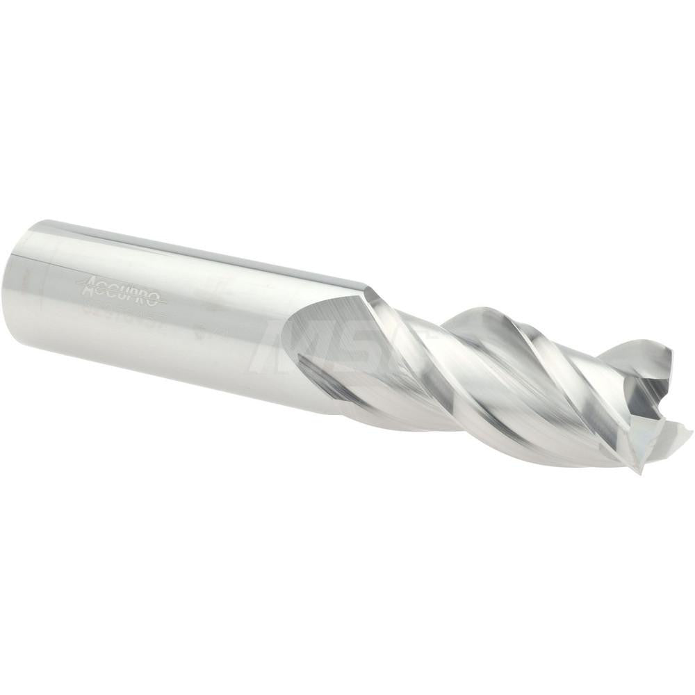 Accupro 82976457 Square End Mill 3/4'' Dia, 1-5/8'' LOC, 3/4'' Shank Dia, 4'' OAL, 3 Flutes, Solid Carbide