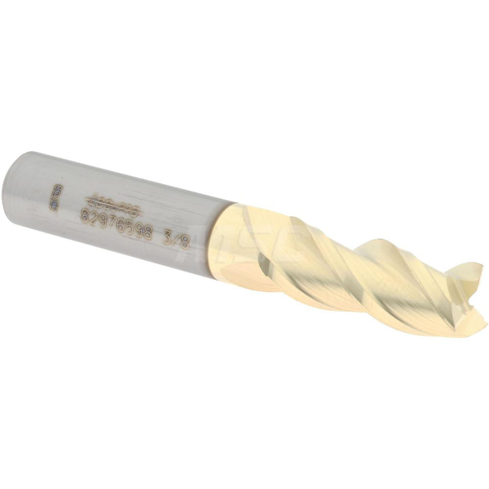 Accupro 82976598 Square End Mill 3/8'' Dia, 7/8'' LOC, 3/8'' Shank Dia, 2-1/2'' OAL, 3 Flutes, Solid Carbide