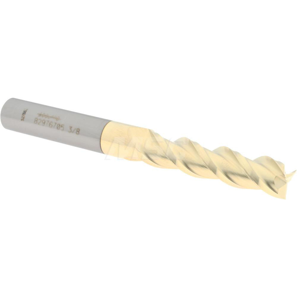 Accupro 82976705 Square End Mill 3/8'' Dia, 1-1/2'' LOC, 3/8'' Shank Dia, 3-1/2'' OAL, 3 Flutes, Solid Carbide