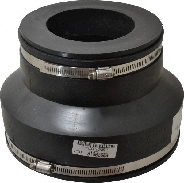 Fernco 1056-84 8 x 4" PVC Flexible Pipe Coupling with Clamp