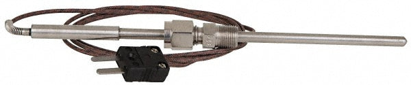 Thermo Electric SF050-223 Thermocouple Probe Type J, Pipe Fitting Probe, Grounded, Mini Connector