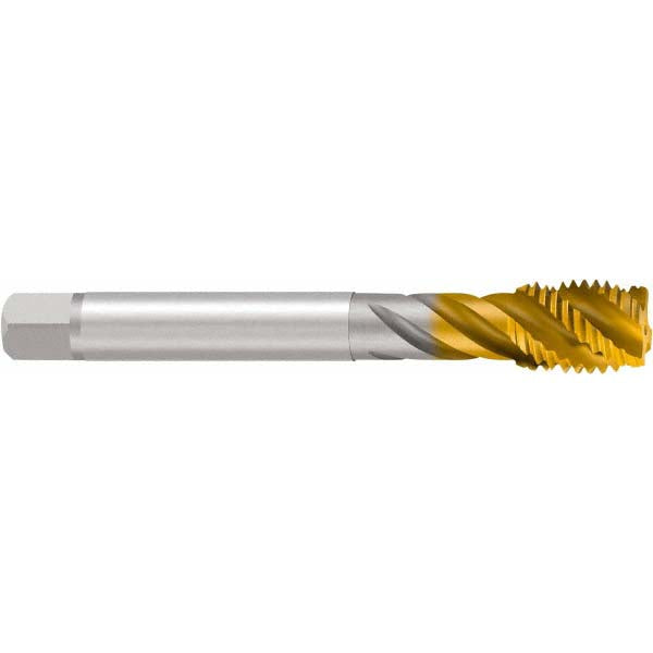 Emuge CU513700.5017 Spiral Flute Tap 7/8-9 UNC, 5 Flutes, Bottoming, 2B Class of Fit, Cobalt, TIN Coated