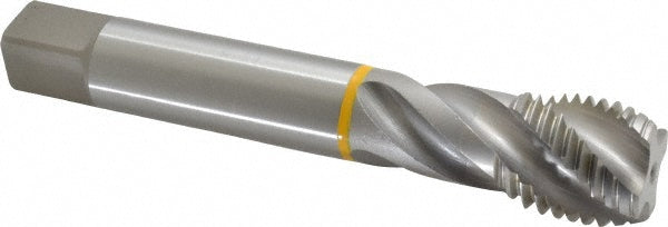 Emuge CU501000.5020 Spiral Flute Tap 1-1/4-7 UNC, 4 Flutes, Modified Bottoming, 2B Class of Fit, Cobalt, Bright/Uncoated