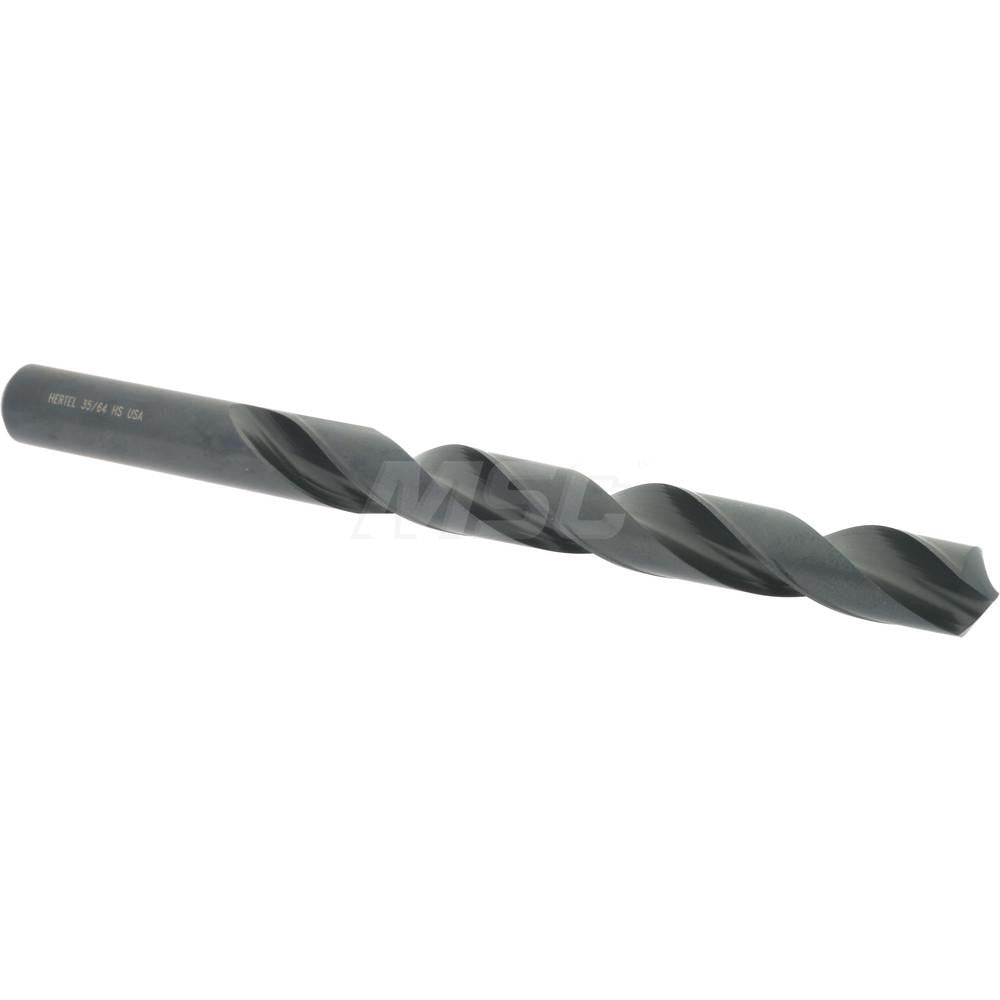 Hertel 83240358 Jobber Length Drill Bit 35/64" Dia, 118 °, High Speed Steel