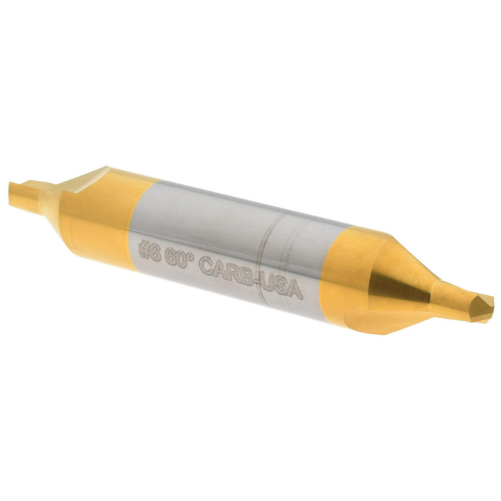 Hertel 300-001508 Combo Drill & Countersink #6, 1/2" Body Dia, 118°, Solid Carbide