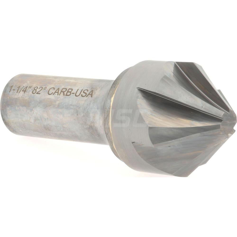 Hertel 336-011060 Countersink 1-1/4" Head Dia, 82.00 deg Included Angle, 6 Flute, Solid Carbide, Right Hand Cut